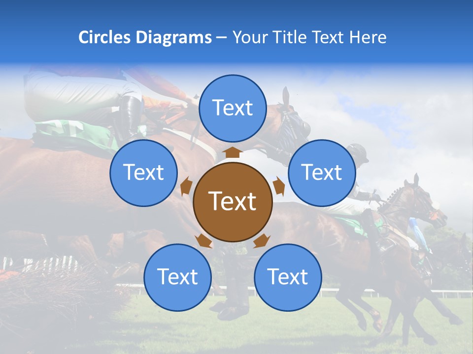 A Group Of People Riding On The Backs Of Brown Horses PowerPoint Template