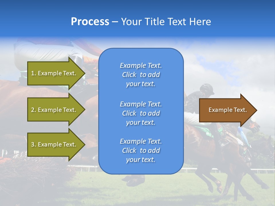 A Group Of People Riding On The Backs Of Brown Horses PowerPoint Template