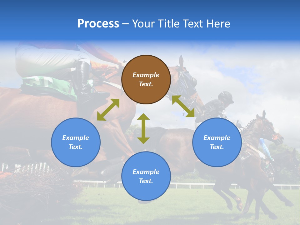 A Group Of People Riding On The Backs Of Brown Horses PowerPoint Template