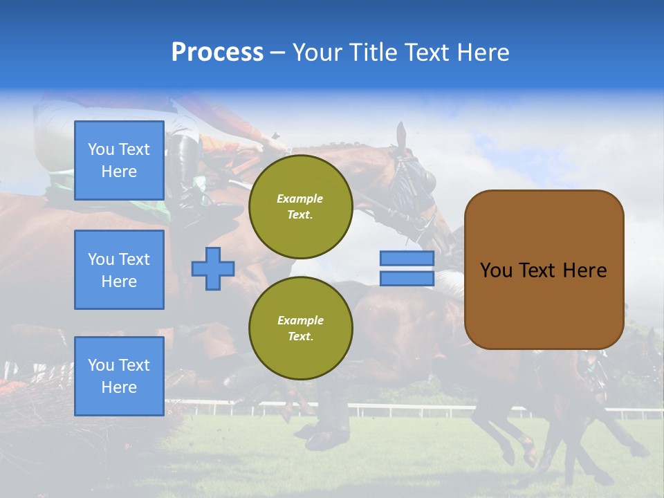 A Group Of People Riding On The Backs Of Brown Horses PowerPoint Template