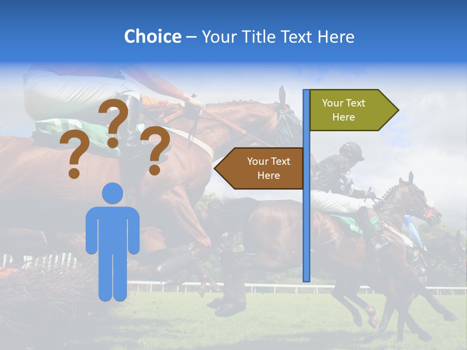 A Group Of People Riding On The Backs Of Brown Horses PowerPoint Template