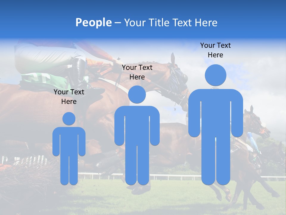 A Group Of People Riding On The Backs Of Brown Horses PowerPoint Template