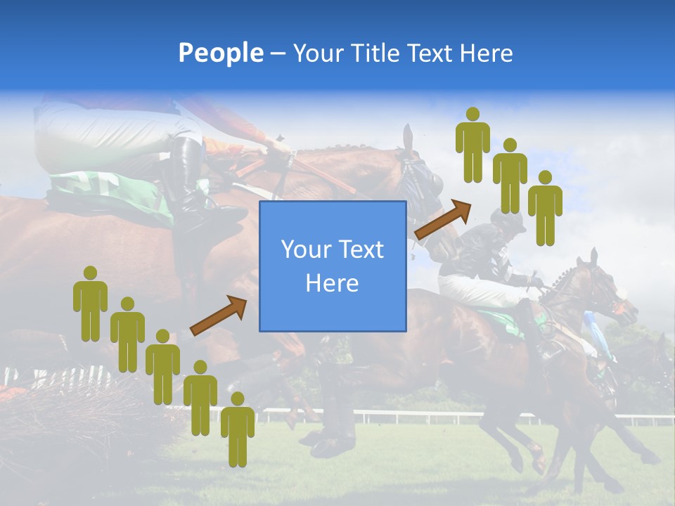 A Group Of People Riding On The Backs Of Brown Horses PowerPoint Template