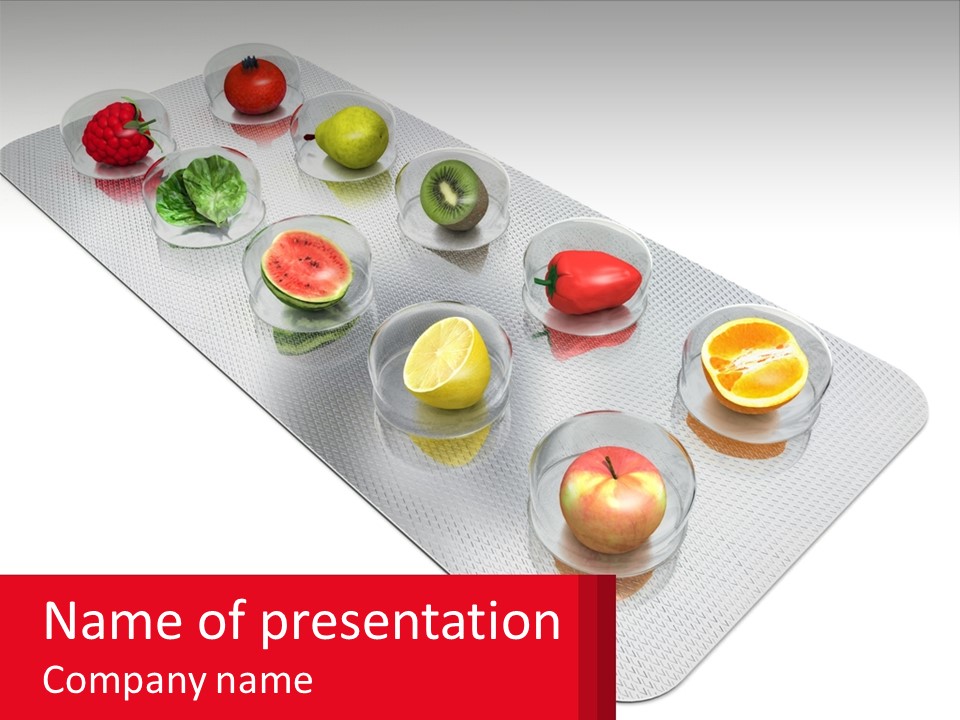 Capsule Illustration Apple PowerPoint Template