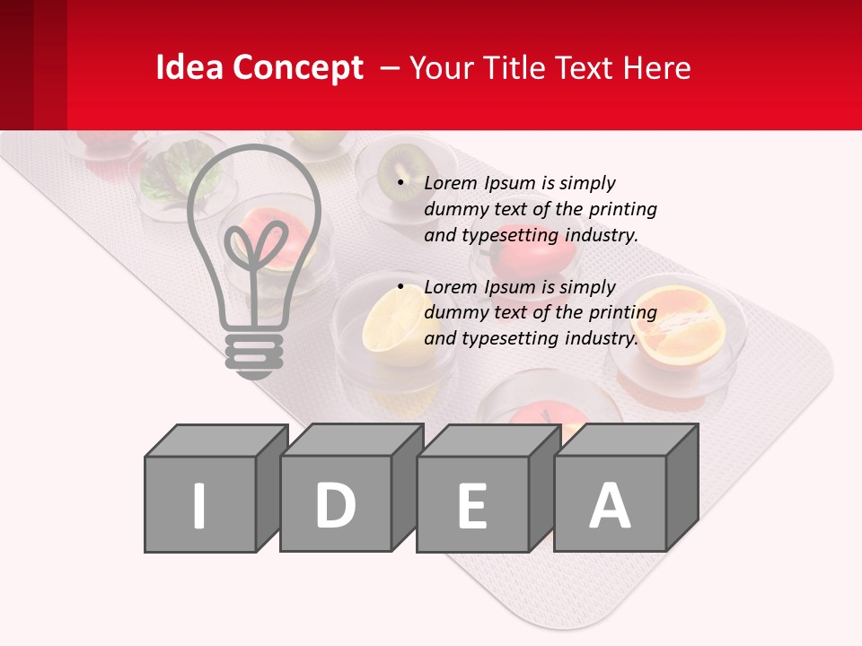 Capsule Illustration Apple PowerPoint Template