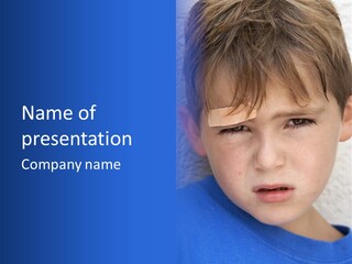 Wound Hurt Kid PowerPoint Template