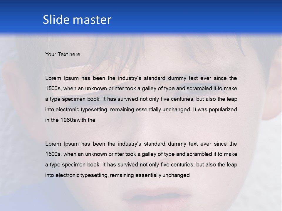 Wound Hurt Kid PowerPoint Template