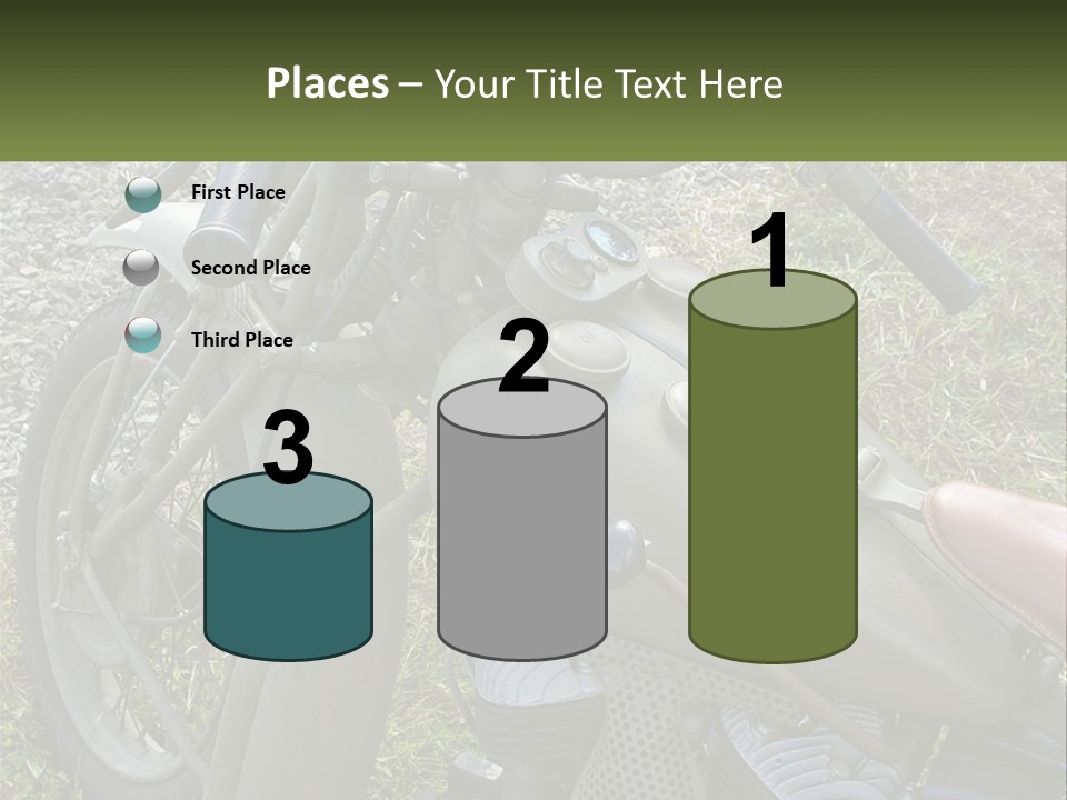 Two Antique Motorcycle PowerPoint Template