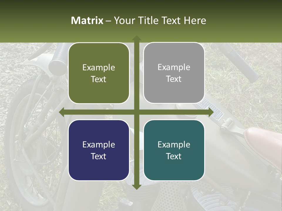 Two Antique Motorcycle PowerPoint Template