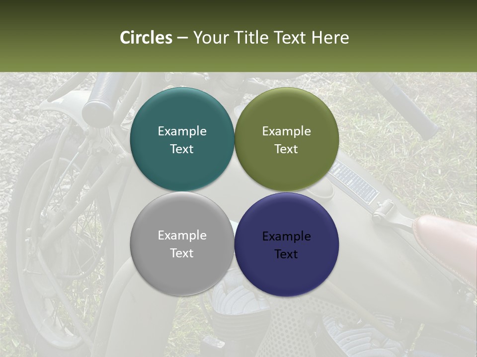 Two Antique Motorcycle PowerPoint Template