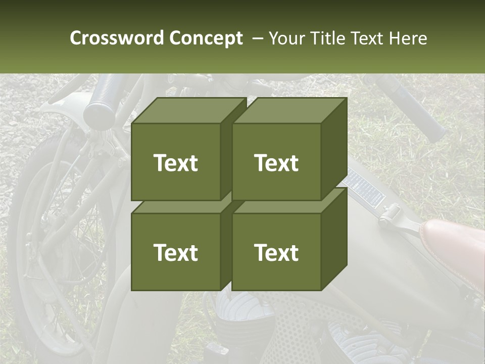 Two Antique Motorcycle PowerPoint Template