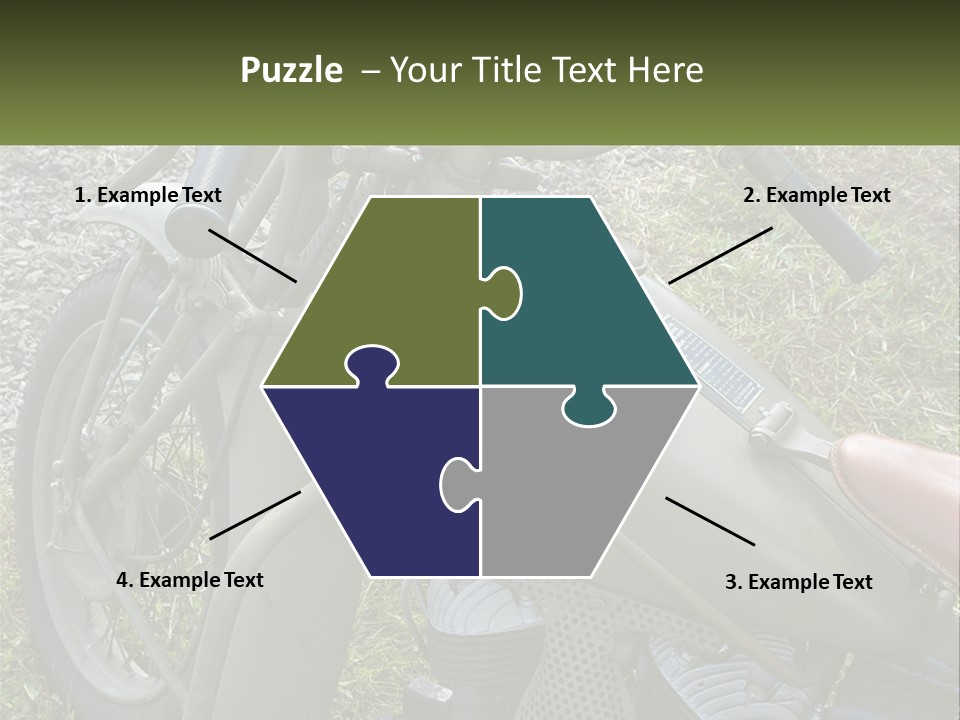 Two Antique Motorcycle PowerPoint Template