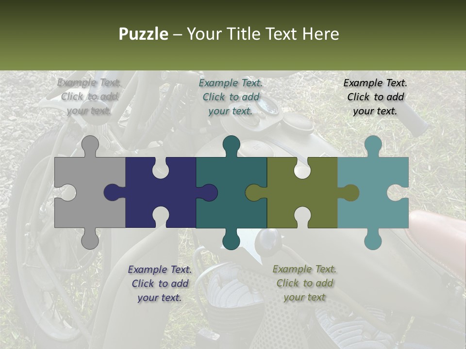 Two Antique Motorcycle PowerPoint Template