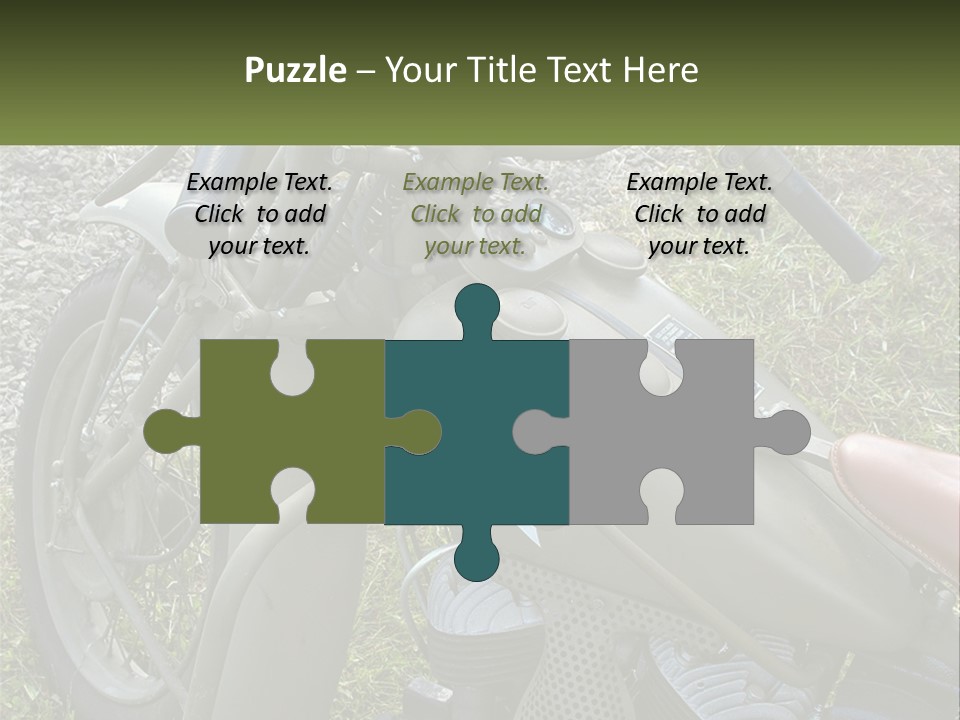 Two Antique Motorcycle PowerPoint Template