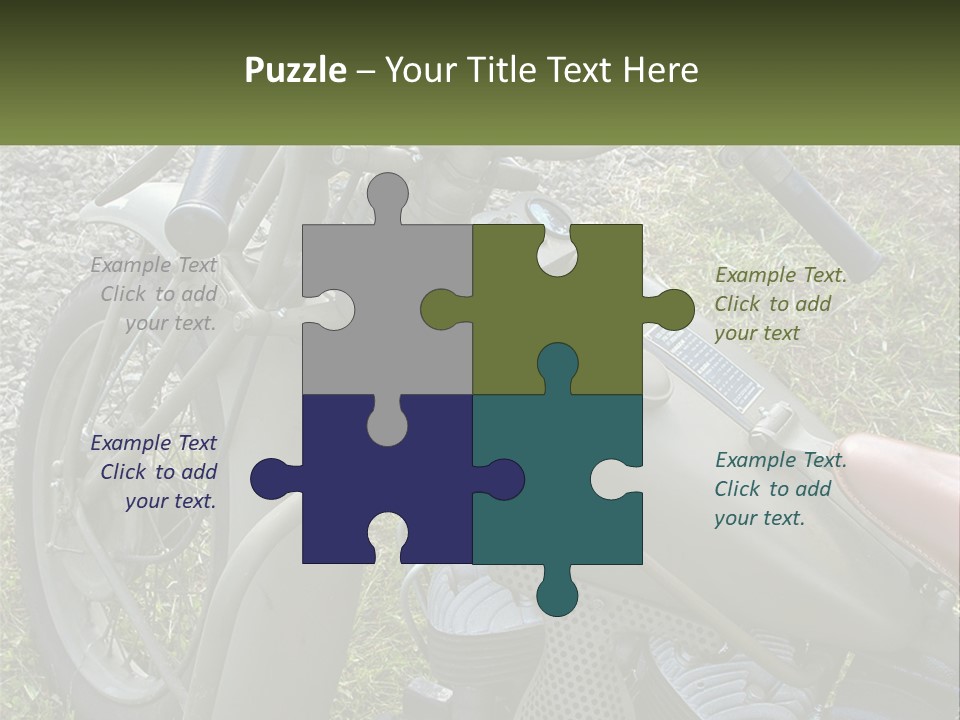 Two Antique Motorcycle PowerPoint Template