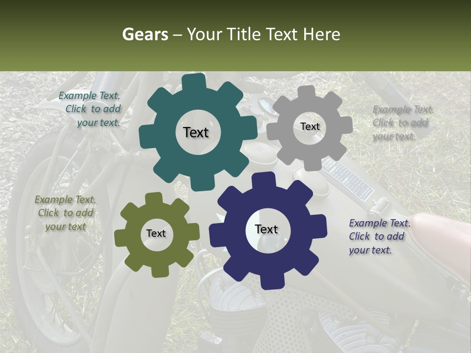 Two Antique Motorcycle PowerPoint Template