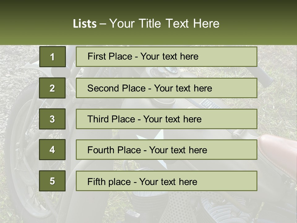 Two Antique Motorcycle PowerPoint Template