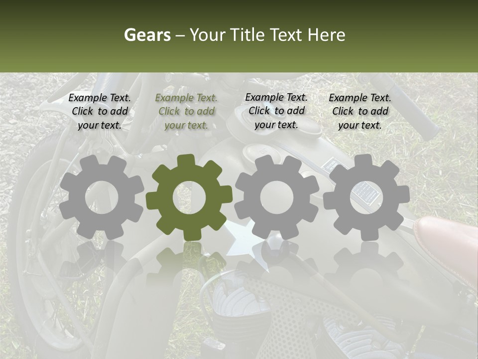 Two Antique Motorcycle PowerPoint Template