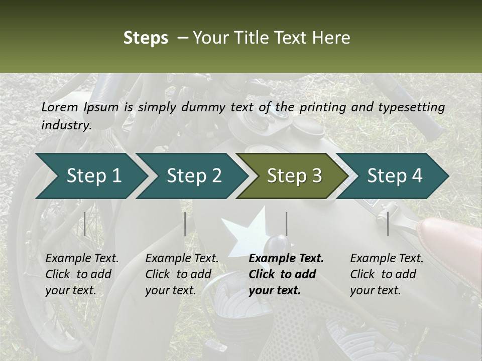 Two Antique Motorcycle PowerPoint Template