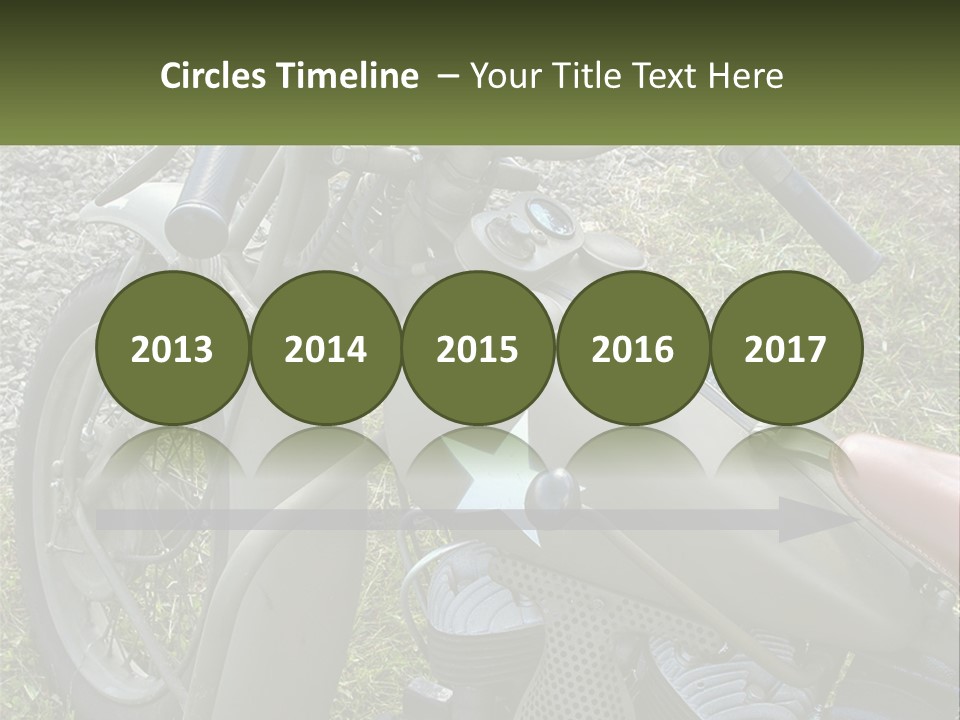 Two Antique Motorcycle PowerPoint Template