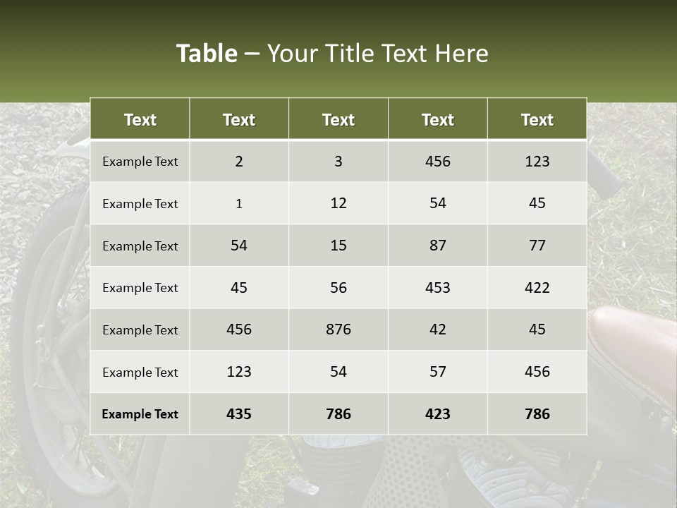 Two Antique Motorcycle PowerPoint Template