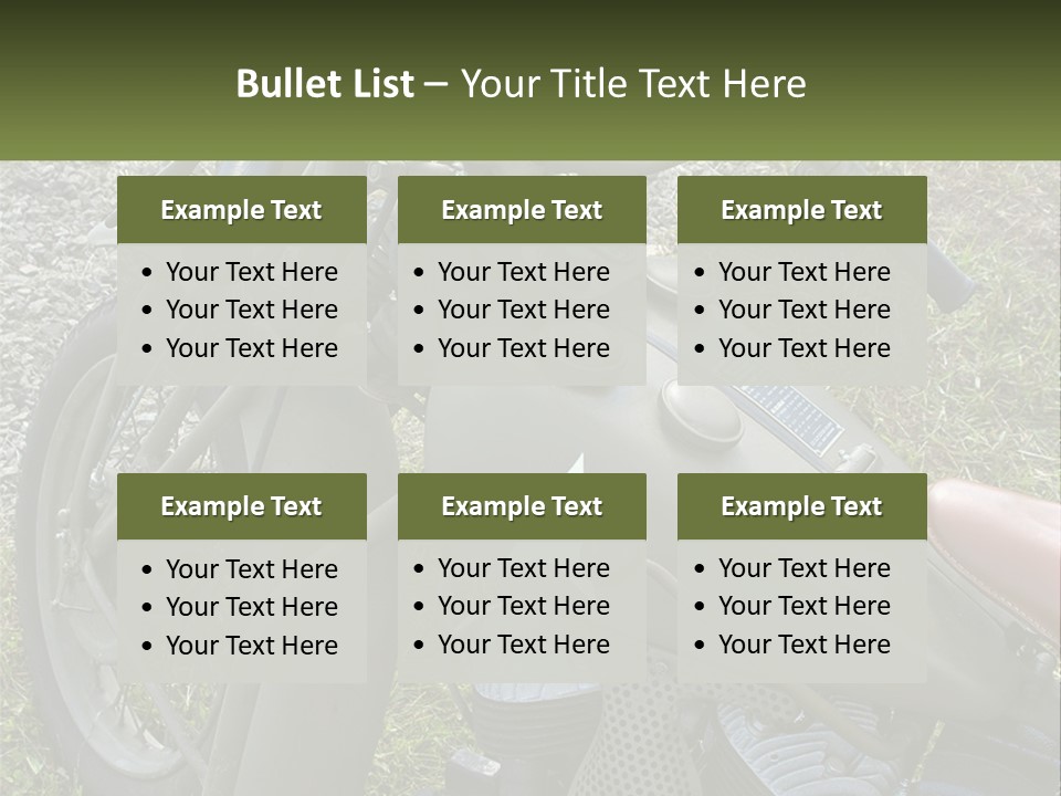 Two Antique Motorcycle PowerPoint Template