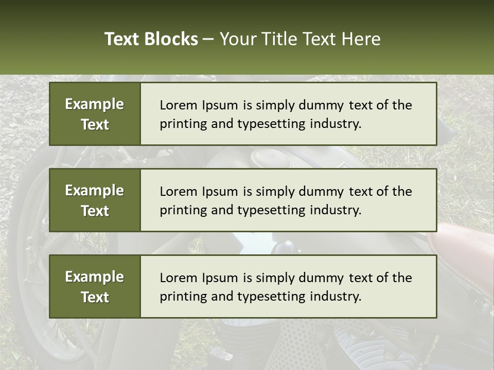 Two Antique Motorcycle PowerPoint Template