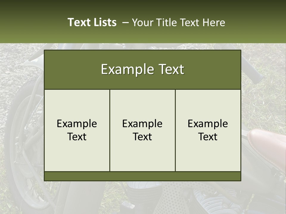Two Antique Motorcycle PowerPoint Template