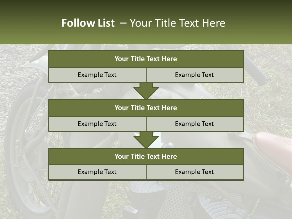 Two Antique Motorcycle PowerPoint Template