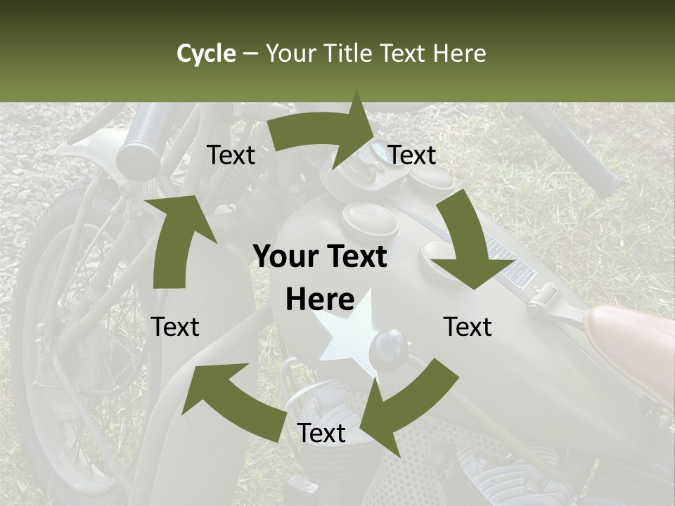 Two Antique Motorcycle PowerPoint Template