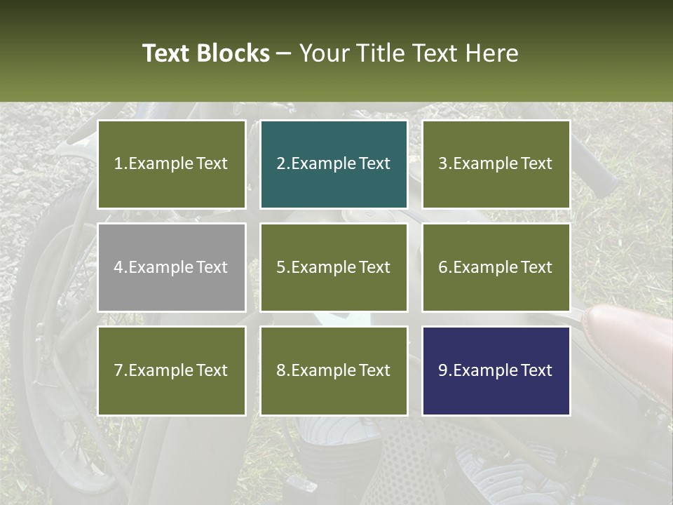 Two Antique Motorcycle PowerPoint Template