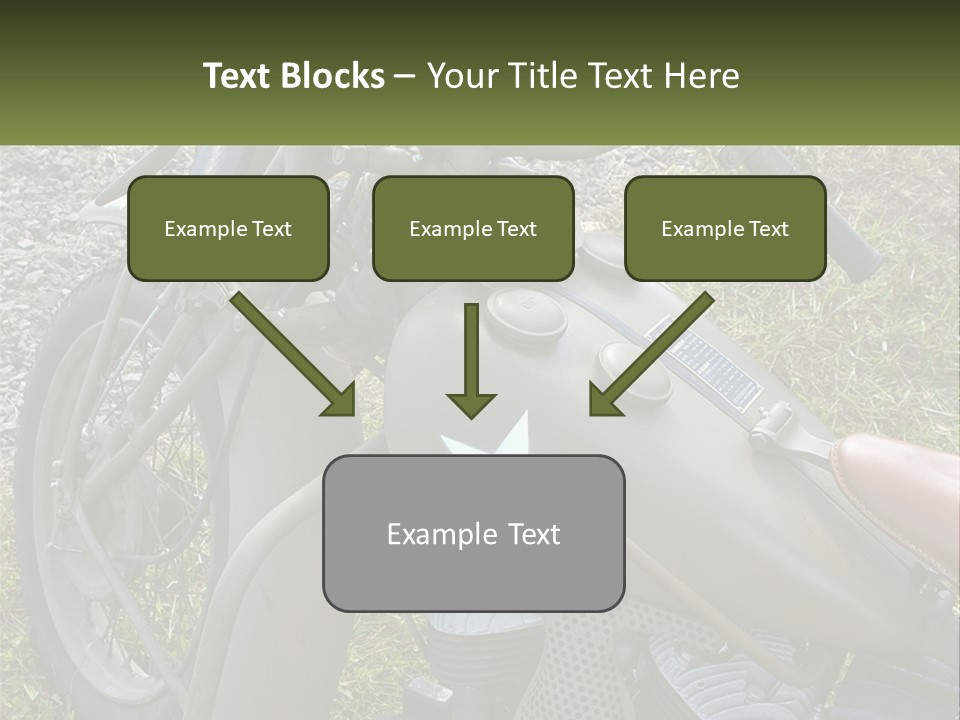 Two Antique Motorcycle PowerPoint Template