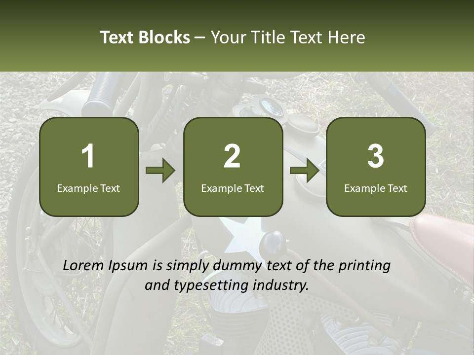 Two Antique Motorcycle PowerPoint Template