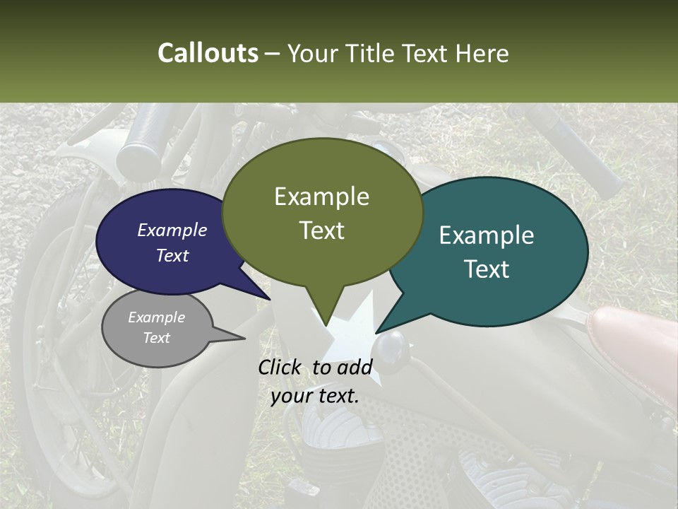 Two Antique Motorcycle PowerPoint Template