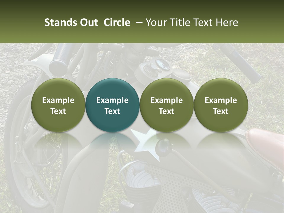 Two Antique Motorcycle PowerPoint Template