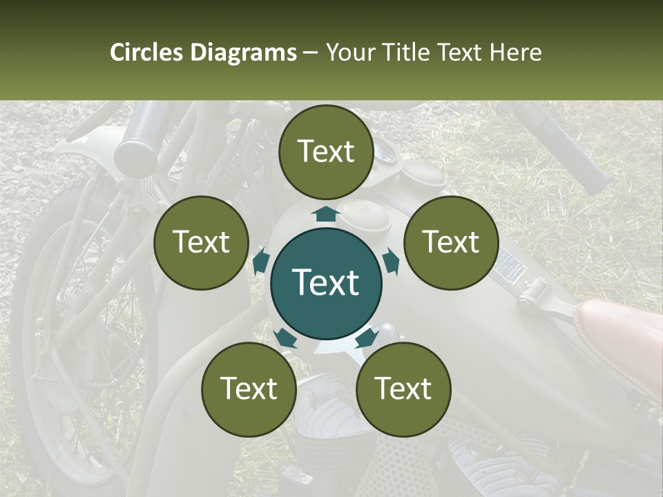 Two Antique Motorcycle PowerPoint Template