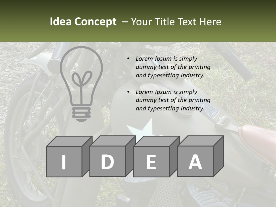 Two Antique Motorcycle PowerPoint Template