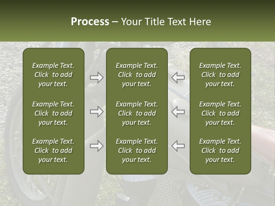 Two Antique Motorcycle PowerPoint Template