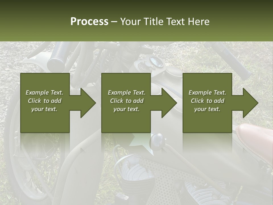 Two Antique Motorcycle PowerPoint Template