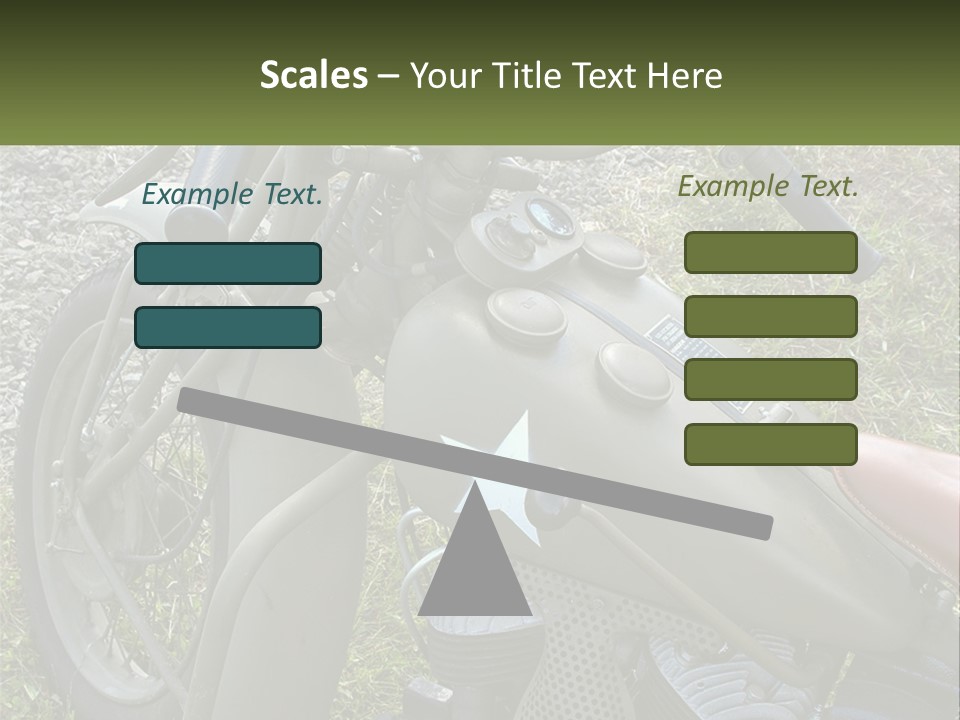 Two Antique Motorcycle PowerPoint Template