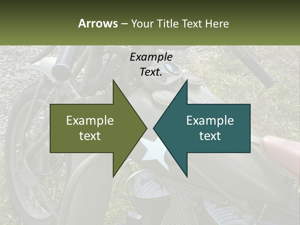 Two Antique Motorcycle PowerPoint Template