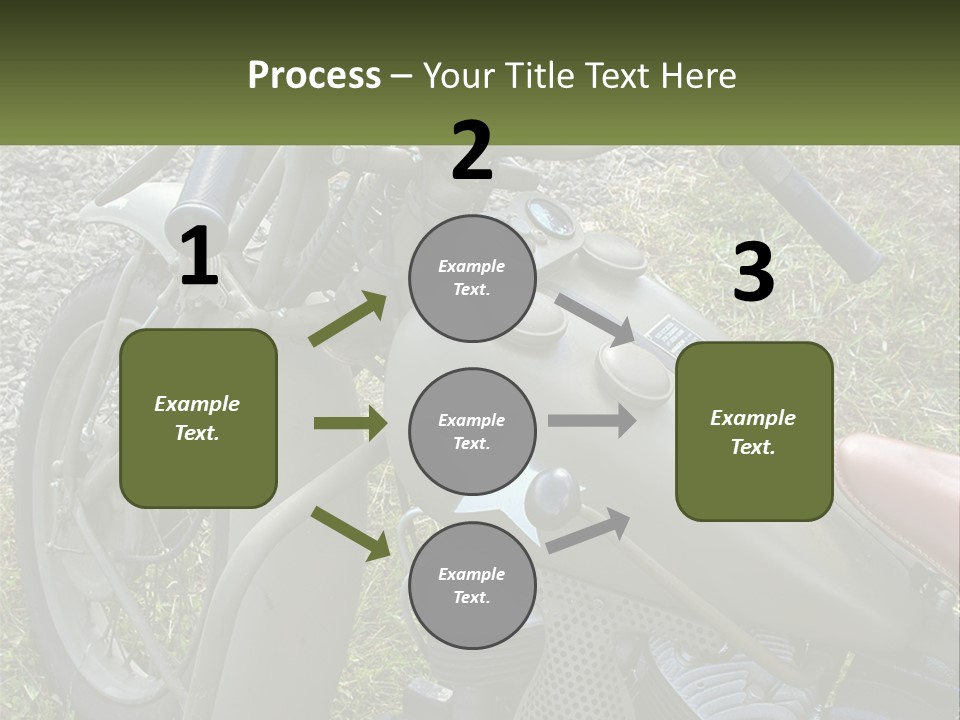 Two Antique Motorcycle PowerPoint Template