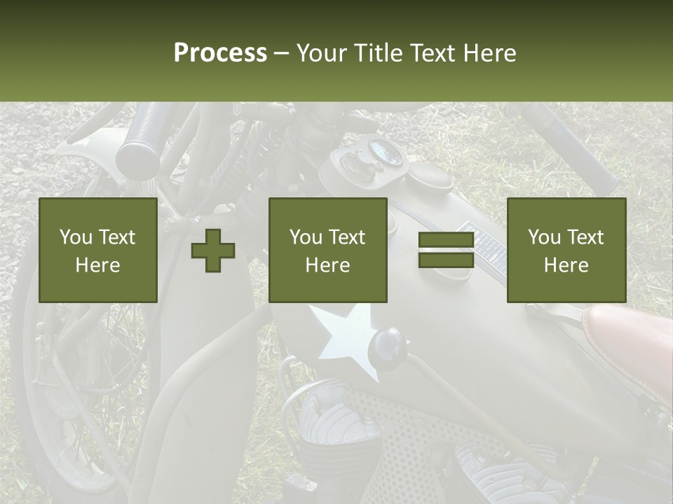 Two Antique Motorcycle PowerPoint Template