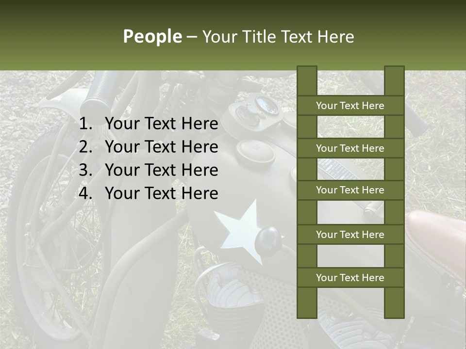 Two Antique Motorcycle PowerPoint Template