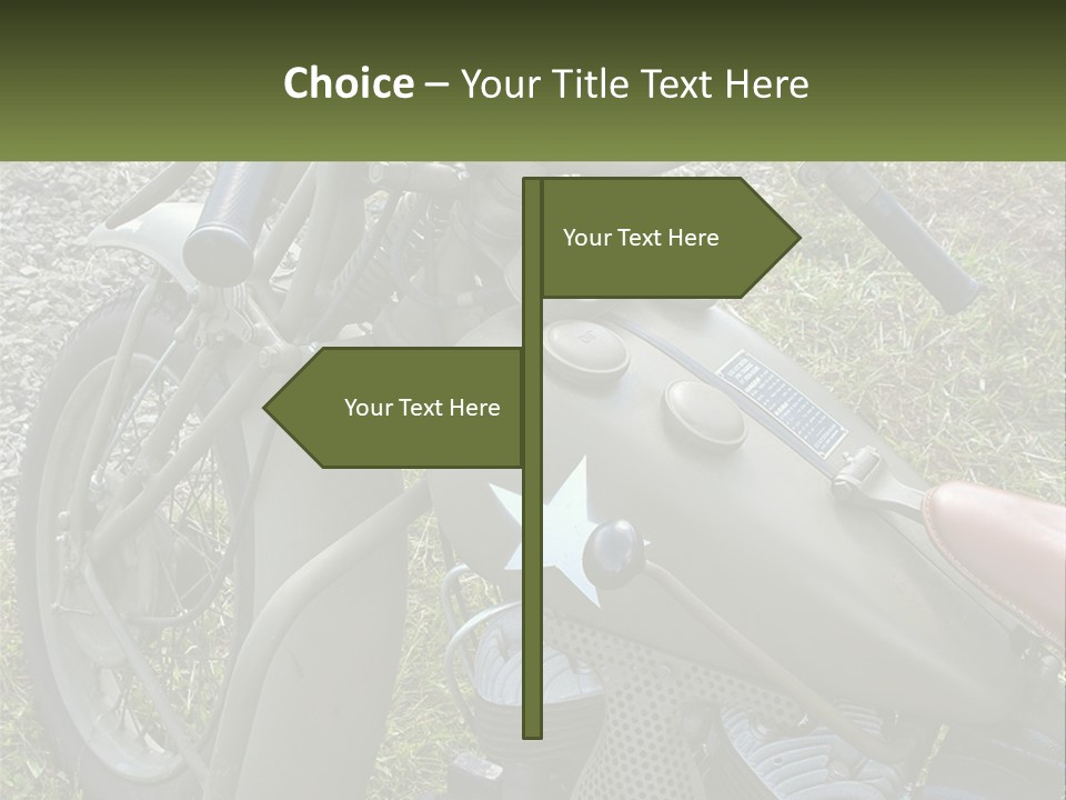 Two Antique Motorcycle PowerPoint Template