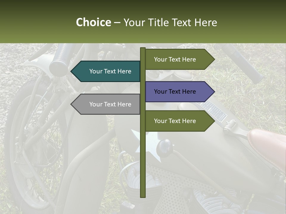 Two Antique Motorcycle PowerPoint Template