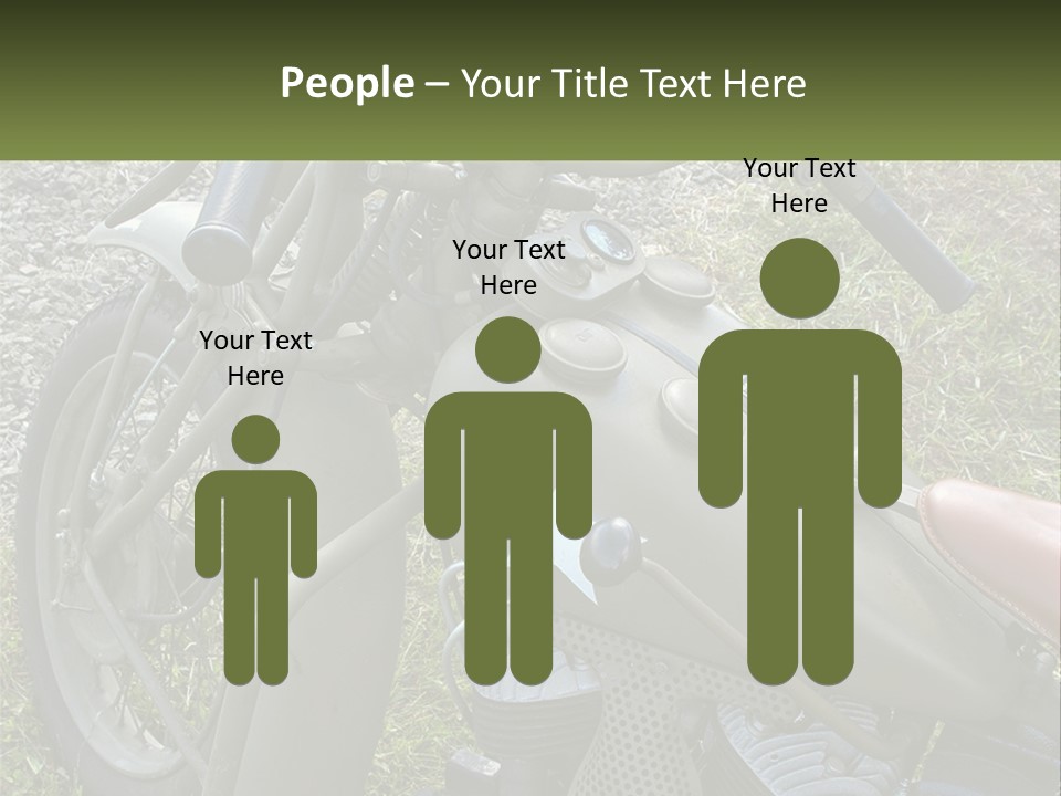 Two Antique Motorcycle PowerPoint Template