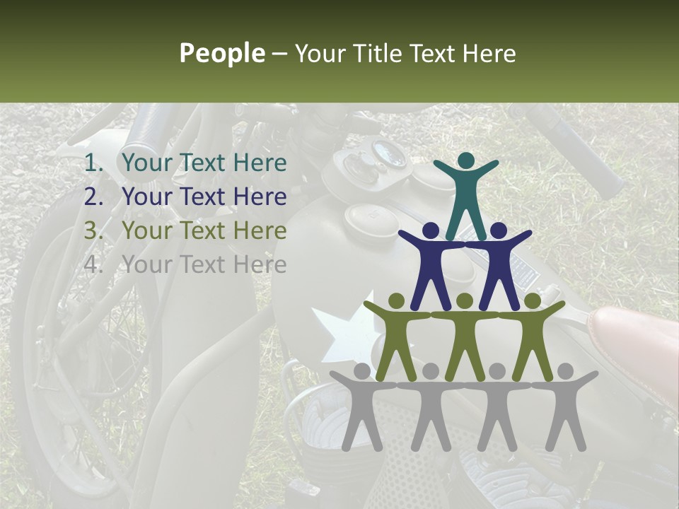 Two Antique Motorcycle PowerPoint Template