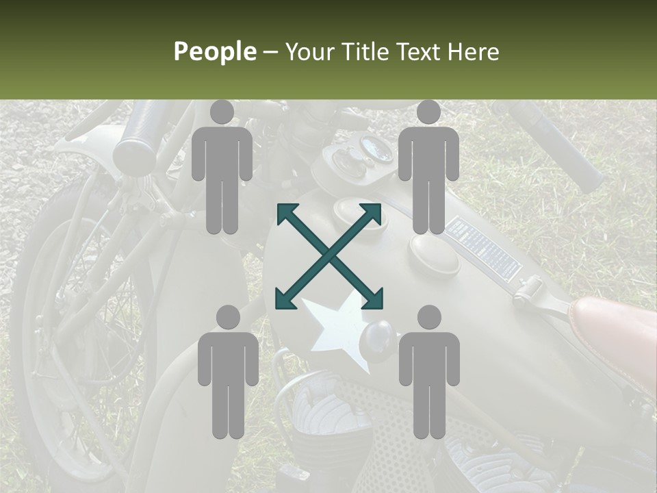 Two Antique Motorcycle PowerPoint Template