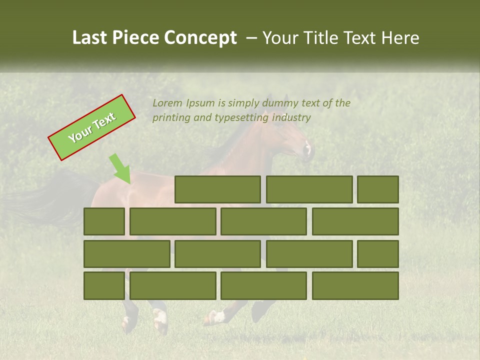 A Brown Horse Running Through A Field Of Grass PowerPoint Template